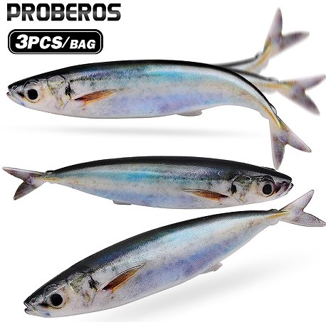 Sunlure DW6137 sardynka 3 szt., realistyczne przynęty morskie na oknia morskiego, tuńczyka i makrelę