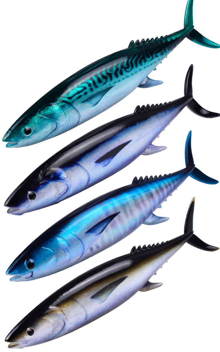 Sunlure RL5610 Mackerel Soft Bait 3pcs, Saltwater Swimbaits for Tuna Sea Bass Amberjack, Lifelike Ocean Lures photo 3