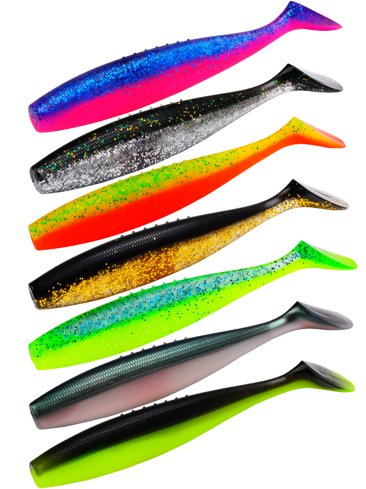 Sunlure SL1008 Glitter Paddle Tail Swimbait, Sparkle Shad Soft Lures for Bass Pike, 2 Sizes / 10 Colors photo 3